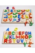 AlminaKids Ahşap Alfabe, Arapça Elif Ba 2 Li Oyuncak Seti - 1