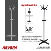 ASVERA Portatif Demonte Metal Portmanto Askılık | Ayaklı Elbise – Şapka – Çanta Askısı thumbnail 3