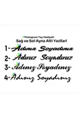 SEÇ Ayna Altı El Yazıları Hologram Taç Hediyeli Yazı Sticker - 1