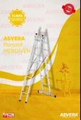 ASVERA 2 Parça x 2,5 Metre = 5 Metre A Tipi Alüminyum Merdiven – Katlanabilir, Profesyonel & Yerli Üretim thumbnail 1