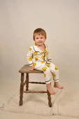 Bebek Pijama Takımı Tweety Desenli Pamuklu Uzun Kollu Çizgi Film Karakterli Sarı - 3