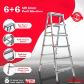 ASVERA 6+6 ÇİFT ÇIKIŞLI PROFİL MERDİVEN - 2
