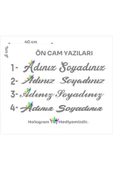 SEÇ Hologram Taçlı Yazı İsim Soyisim Sticker Oto Sticker - 1