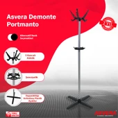 ASVERA Portatif Demonte Metal Portmanto Askılık | Ayaklı Elbise – Şapka – Çanta Askısı thumbnail 2