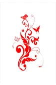SEÇ Kelebekli Sarmaşık Ev Sticker - 1