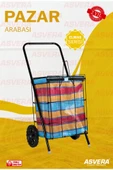 ASVERA Katlanabilir Kalın Telli Pazar Arabası | Tekerlekli Market & Alışveriş Arabası – Büyük Boy, Portatif, Dayanıklı thumbnail 1