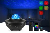 Galaxy  Bluetooth Hoparlör  Gece Lambası Lazer Işık ve Parti LED Disko Topu - 2