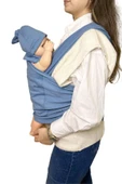 Anne-Bebek Konforu İçin Cepli Indigo Bebek Taşıma Anakucağı – Pratik ve Şık Sling Tasarım - 3