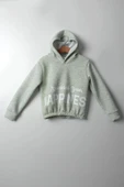 Kız Çocuk 5-10 Yaş Şardonlu Kalın Sweatshirt - Kapüşonlu Mint Yeşili HAPPINESS Baskılı thumbnail 10