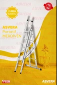 3X2 = 7 METRE "A" TİPİ 3 PARÇA LI ALÜMİNYUM MERDİVEN - 1