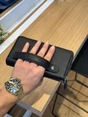Hakiki Deri Fermuarlı Telefon Bölmeli Cüzdan, 14 Kart Bölmeli VS.BLKT.0288 - 5