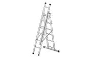 ASVERA 3 Parça x 2 Metre = 6 Metre A Tipi Alüminyum Merdiven – Profesyonel, Katlanabilir & Yerli Üretim thumbnail 2