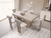 VİZON MDF MASA + 6 SANDALYE - 1
