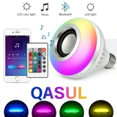 Bluetooth Hoparlörlü, RGB LED Işıklı Lamba, Uzaktan Kumandalı Müzik Çalar Ampul - 1
