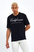Süperlife Erkek Bisiklet Yaka El Yazılı Brooklyn Baskılı Tshirt SPR25TS32 - 5