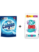 Calgon Çamaşır Makinesi Kireç Önleyici 250 G + Omo Renkliler ve Beyazlar Için Çamaşır Deterjanı 9 kg (2'li Set) - 1