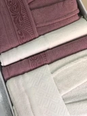 Royam Beril Pamuklu 6 Parça Aile Bornoz Seti Takımı - 6