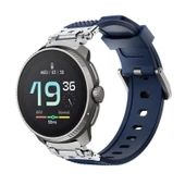 Suunto Race S/Race Uyumlu Metal Silikon Kordon - Gümüş Mavi - 1