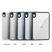 iPad Mini 7 (A17 Pro) 8.3 inç Şeffaf Arka PC Çerçeveli Koruyucu Kılıf - Yeşil - 9