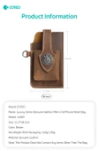 Lüks Hakiki Deri Erkek Telefon Bel Çantası - Kahverengi - 5
