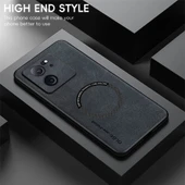 Xiaomi 13T Lüks Deri MagSafe Kılıf - Orman Yeşili - 2