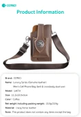 Hakiki Deri Erkek Telefon Çantası - Kahverengi - Kemer ve Omuz Askılı - 7 inç - 5