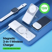 3'ü 1 Arada MagSafe Kablosuz Şarj İstasyonu - iPhone/Apple Watch/AirPods - Beyaz - 7