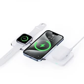 3'ü 1 Arada MagSafe Kablosuz Şarj İstasyonu - iPhone/Apple Watch/AirPods - Beyaz - 6