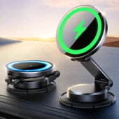 Manyetik Araç Telefon Tutucu - iPhone 16/16 Pro Max ve Tüm Telefonlar ile Uyumlu - 360° Ayarlanabilir - 2