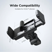 Hava Ventili Araç Telefon Tutucu - 4.5-6.7" Telefonlara Uygun - 360° Dönebilen - 11