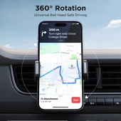 Hava Ventili Araç Telefon Tutucu - 4.5-6.7" Telefonlara Uygun - 360° Dönebilen - 9
