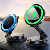 Manyetik Araç Telefon Tutucu - iPhone 16/16 Pro Max ve Tüm Telefonlar ile Uyumlu - 360° Ayarlanabilir - 3