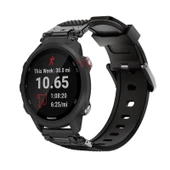 Garmin Forerunner 245/55/645/245 Music Metal Silikon Kordon - Siyah - 1