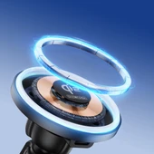 MagSafe Uyumlu QI2 Şeffaf Manyetik Araç İçi Telefon Tutucu - Siyah - 9