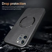 iPhone 11 Pro Lüks Deri MagSafe Kılıf - Kırmızı thumbnail 10