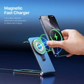 3'ü 1 Arada MagSafe Kablosuz Şarj İstasyonu - iPhone/Apple Watch/AirPods - Siyah - 9