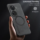 OPPO Reno11 Lüks Deri MagSafe Kılıf - Kot Mavisi - 3