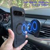 Google Pixel 9 Pro Lüks Deri MagSafe Kılıf - Siyah - 6