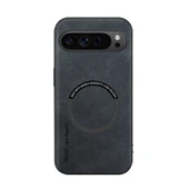 Google Pixel 9 Pro Lüks Deri MagSafe Kılıf - Siyah - 9