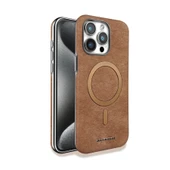 Deri iPhone 16 Pro Max Kılıfı - Gri - 9