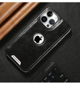 iPhone 15 Vegan Deri Kılıf - Siyah - 1