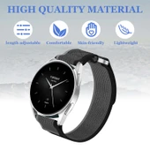 Samsung Galaxy Watch Active/Active 2 Uyumlu Siyah Naylon Kordon - 5