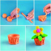 Oyun Hamuru 12 Renk Merdane Kesicili Set Play Doh Oyun Hamuru Seti 12 Renk Merdane Kesici - 3