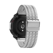 Amazfit T-Rex 3 için Paslanmaz Çelik Örgü Kordon - Gümüş - 1
