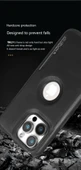 iPhone 12 için Lüks Suni Deri Kılıf - Bordo - 7