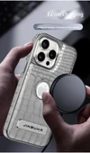 iPhone 15 Uyumlu Timsah Desenli Mavi TPU Kılıf - 5