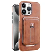 iPhone 16 Plus Cüzdanlı Kılıf - Vişne Rengi - 12