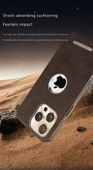 iPhone 16 Pro Max Magsafe Uyumlu Deri Kılıf - Siyah - 6