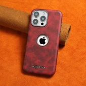 iPhone 16 Pro Max Magsafe Uyumlu Deri Kılıf - Siyah - 10