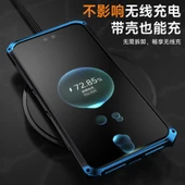 Huawei Pura70 Uyumlu İnce Alüminyum Çerçeveli Gri-Kırmızı Kenarlıklı Kılıf - 5